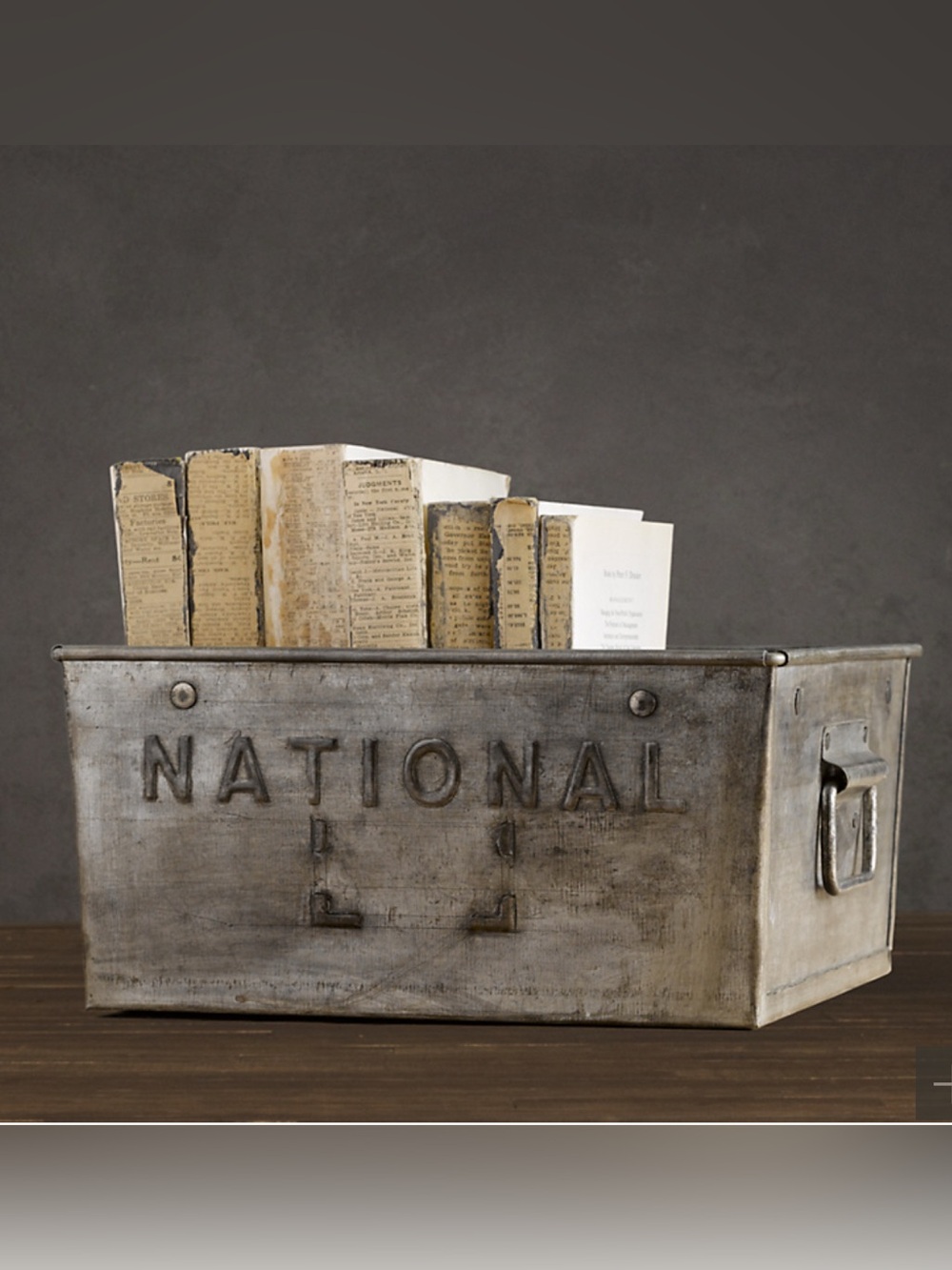 RESTORATION HARDWARE National Metal Bin Stackable
